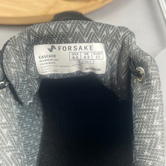 Forsake Cascade‎ Women's Black Athletic Trail Hiking Shoes Sneakers Size 6.5 - Picture 7 of 16